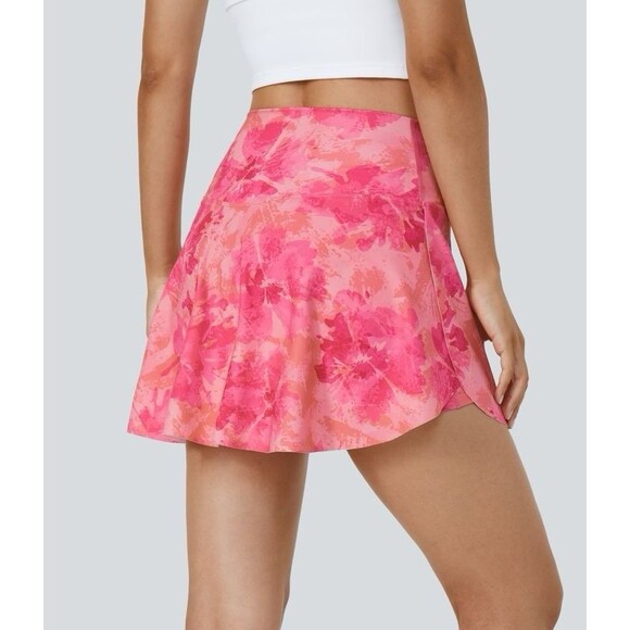 Halara Medium Everyday Crossover Side Pocket 2-in-1 Tennis Skirt Hot Pink NWT - Picture 2 of 11